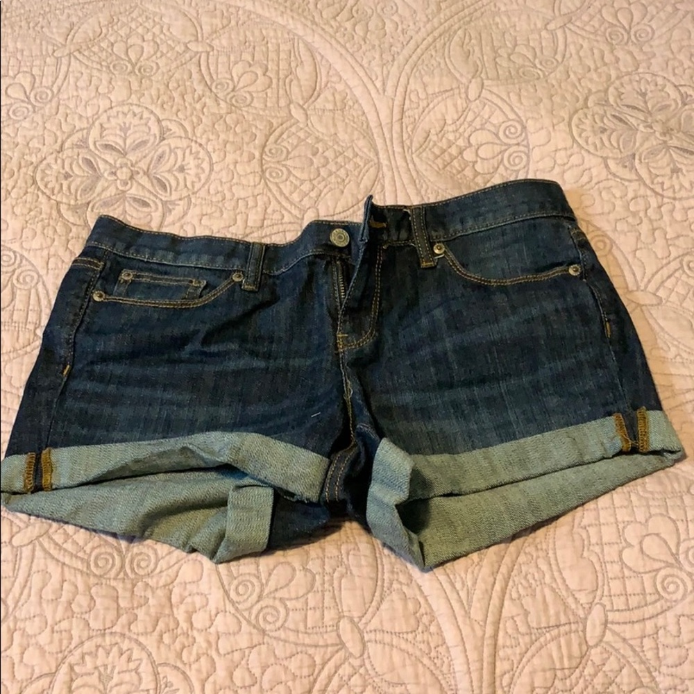 Dark denim shorts